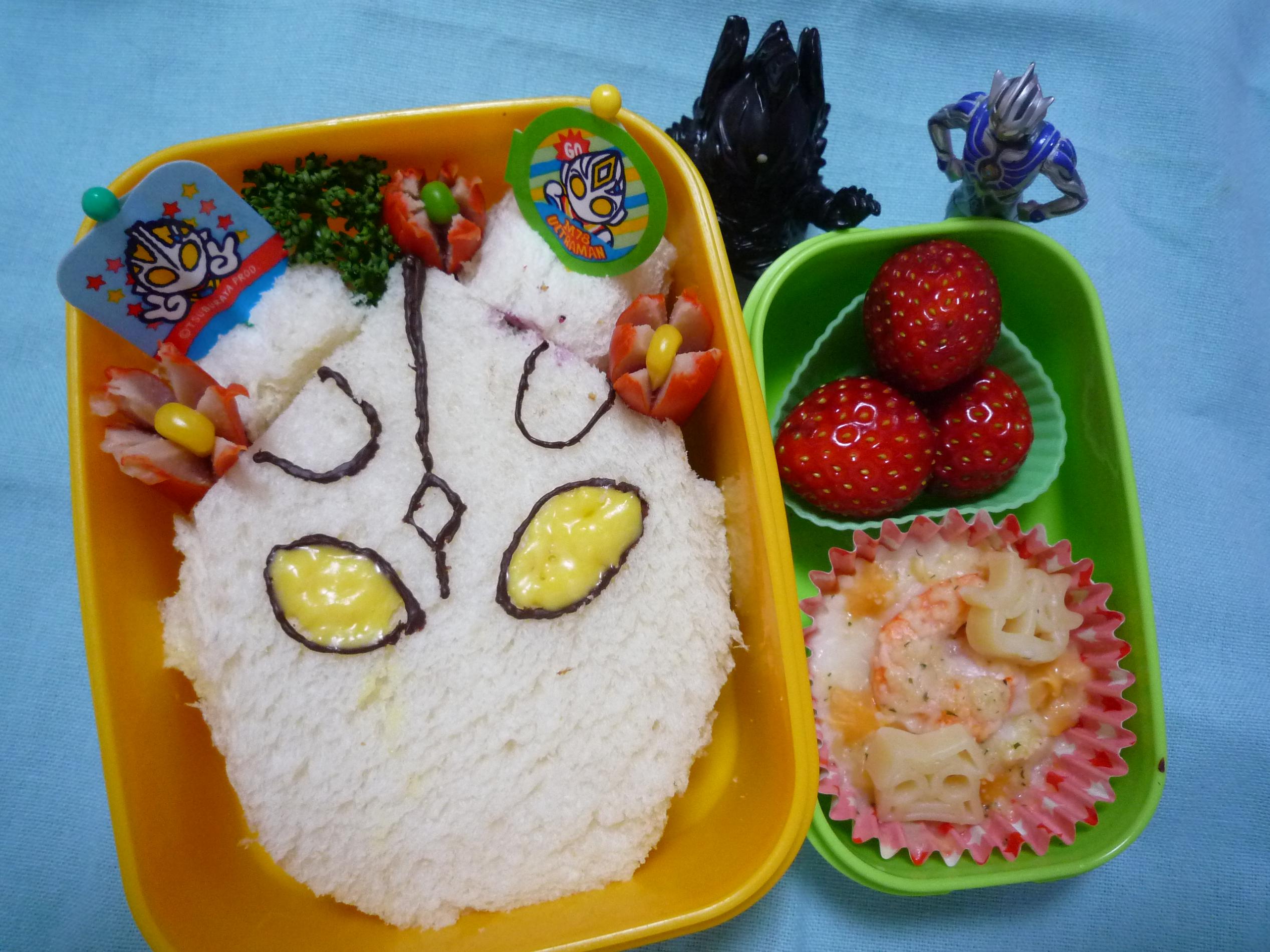 ウルトラマンティガサンド キャラ弁 ミニーのキャラ弁日記
